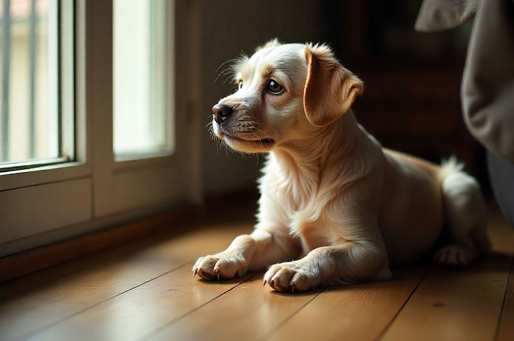 Cachorro em casa no atendimento veterinário domiciliar em Amparo